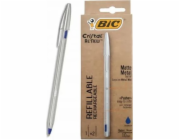 Bic Cristal Re new Metal Blue + 2 Cappings (405477)