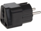 Adapter socket UK Maclean  to EU plug  universal  black  ...