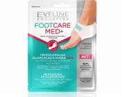 Eveline Eveline Foot Care Med+ Professional exfoliační SOS plátěná maska na paty 1 pár