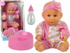 Import Leantoys Doll Bobas Pink Potty Pee pije luk 24 cm