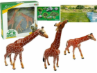 Import figurky Leantoys Giraffe Family + pozadí Afrika (5...