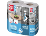 Anna Zaradna Paper ručníky Anna Zaradna, 100 listů, 2 válce, bílá s modrým lisováním