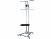 Neomounts PLASMA-M1800E / Mobile Flat Screen Floor Stand (height: 110-180 cm) / Silver