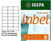 Mondi A4 IGEPA 70,0 x 42,3 mm bílé štítky (100)