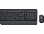 Klávesnice + Logitech Logitech Signature MK650 Combo pro obchodní myši klávesnice Připojená myš RF Wireless + Bluetooth Qwertz Maďarský grafit