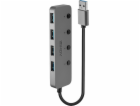 Lindy 4 Port USB 3.0 Hub mit Ein-/Ausschaltern, USB-Hub 4...