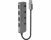 Lindy 4 Port USB 3.0 Hub mit Ein-/Ausschaltern, USB-Hub 43309