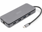 Dokovací stanice Digitus USB-C s 11 porty a krytem SSD