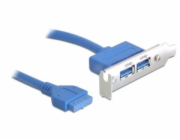 DeLOCK USB 3.0 19-pin - 2 x USB 3.0-A