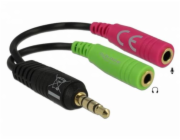 Delock adaptér stereo jack 3,5 mm samec > 2 x stereo jack 3,5 mm samice