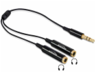 Delock adaptér stereo jack 3,5 mm samec,3 pin > 2 x stere...