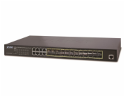 Planet GS-5220-16S8C Planet GS-5220-16S8C L2/L3 switch 24x SFP(DDM) 100/1000Base-X, 8x 1000Base-T, Web/SNMP, IGMP, QoS, IPv6