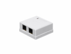 NETRACK 106-21 complete surface-mounted outlet 2xRJ45 8p8...