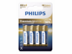 Philips baterie 4x AA (1,5V), řada Premium Alkaline