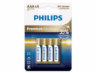 Philips baterie 4x AAA (1,5V), řada Premium Alkaline