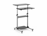 TECHLY 102833 Universal presentation notebook trolley with four shelves adjustable