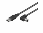 PREMIUMCORD Kabel USB 2.0 A-B propojovací 1m - zahnutý B ...