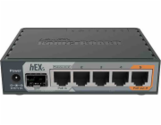Mikrotik hEX S router zapojený do sítě Gigabit Ethernet Černá