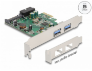 Delock - USB adaptér - PCIe 2.0 nízký profil - USB, USB 2.0, USB 3.0, USB 3.2 Gen 1