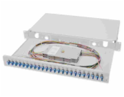 Digitus Fiber Optic Sliding Splice Box, 1U, Equipped 24x LC duplex, incl. M 25 Screw, Splice Cassette Singlemode OS2, Color Pigtai