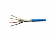 Kabel F/FTP Cat.6a 500 MHz 4x2xAWG23, LS0H modrý, Dca, 500m