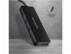 AXAGON HUE-G1C, 4x USB 3.2 Gen 1 SLIM hub, kabel Type-C 1...