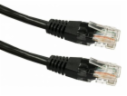 Cat.5e RJ45 UTP měděný patch cord kabel, 7,5m. Černá