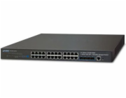 Planet SGS-6341-24T4X L3 switch, 24x1Gb, 4x10Gb SFP+, HW/IP stack, VSF/Cluster