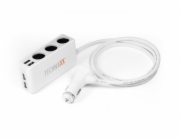 Technaxx nabíječka do auta, 4x USB port (2x 1A, 2x 2,4A), 3x zásuvka 12 V