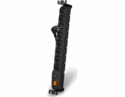 OPTIX ACAR 19" Rozvodný panel 8x230V 1,5U CZ 3m kabel IEC černý
