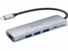 Sandberg 336-20 USB-C to 4 x USB 3.0 Hub SAVER