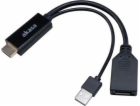 AKASA kabel  redukce HDMI na DisplayPort, with USB power ...