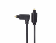 Optický kabel Toslink - Toslink 90°, OD:4mm, 1m