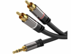 PREMIUMCORD kabel, Jack 3.5mm-2xCINCH M/M 5m