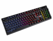 C-TECH klávesnice herní polomechanická Iris (GKB-08), casual gaming, CZ/SK, duhové podsvícení, USB