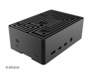 AKASA case Maze, pro Raspberry Pi 4, hliník, černá