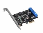 Karta PCI Express USB 3.0 2x port PIN