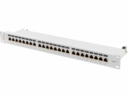 Lanberg Patch panel 1U 19 24x RJ-45 Cat.7 Šedý (PPS7-1024-S)