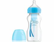 Možnosti kojenecké láhve s širokým hrdlem Dr Browns+ modrá 0m+ 270 ml (WB91602)