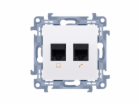 KONTAKTY SIMON Double RJ11 White Telefon Socket (CT2.01/11)