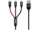 Baseus 3v1 iPhone micro USB kabel USB-C 3.5A Three Primary