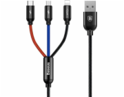 Baseus 3v1 iPhone micro USB kabel USB-C 3.5A Three Primary