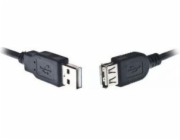 Gembird AM-AF USB kabel, USB 2.0 prodlužovací kabel 1,8M Poniklované konce černé (CCP-USB2-AMAF-6)