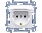 Kontaktní simon single Socket Simon 10 Hermetic IP44 UZIEMIEMIE Schuko White Clap (CGSZ1BZ.01/11)