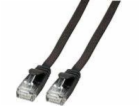 EFB plochý kabel RJ45 U / UTP, kat. 6A, PVC, 5 m, černá