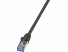 LogiLink Patchcord CAT6A, S/FTP, AWG26, PIMF, 30m, černý ...