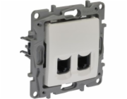 Legrand White dvojitá počítačová zásuvka RJ45 cat.6 UTP (664774)