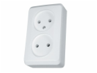 Schneider Electric Socket 2krát B/U 16A IP20 WHITE GWN-22...