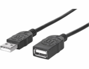 Manhattan USB kabel USB-A – USB-A 1,8 m černý (338653)