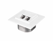 NETRACK 106-34 complete flush-mounted outlet 2xRJ45 8p8c FTP Cat6